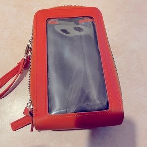 Wristlet Phone Purse Orange FITS EVERYTHING!!!